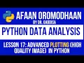 Afaan Oromodhaan Lesson 17 Advanced plotting high quality image in python