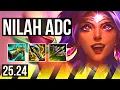 NILAH \u0026 Swain vs YUNARA \u0026 Poppy (ADC) | 24/3/5 | KR Master | 25.24