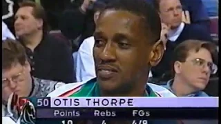 Otis Thorpe - 17 Points 12 Rebounds vs Spurs 1997
