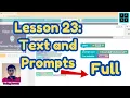 Code org Lesson 23 Text and Prompts Express Course 2024 Code org Answer