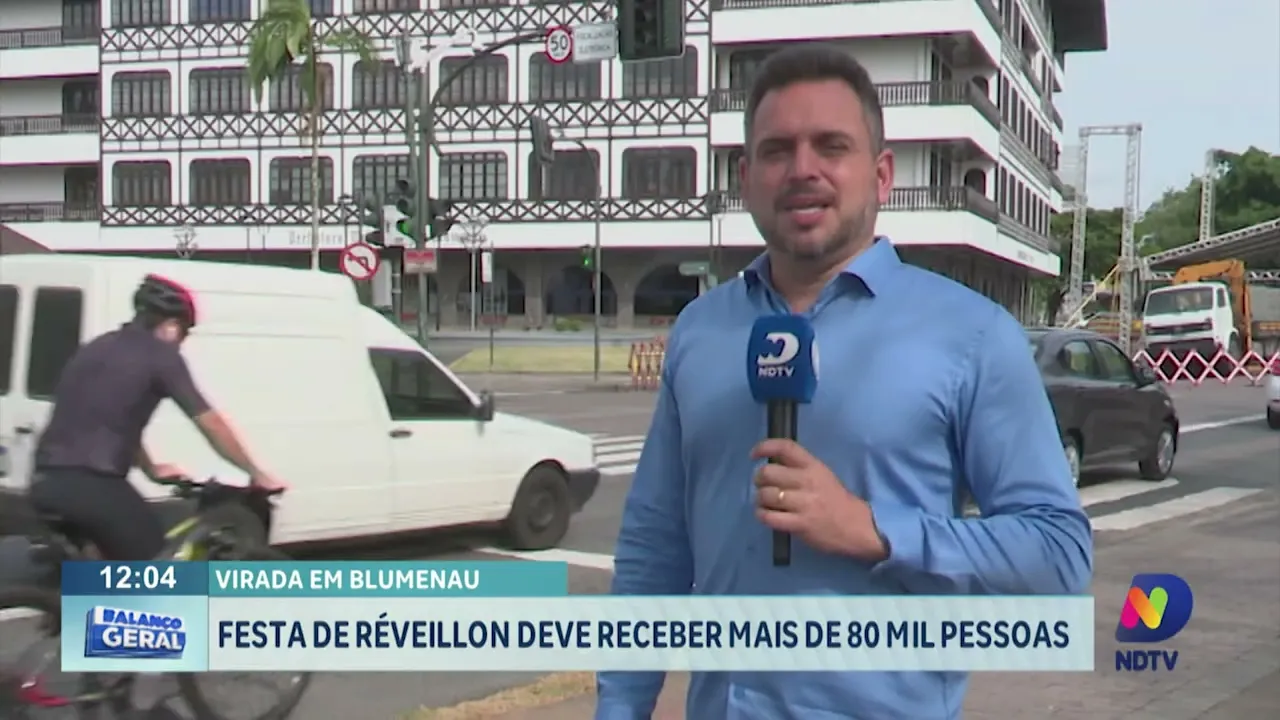 Festa de Réveillon em Blumenau deve receber mais de 80 mil pessoas