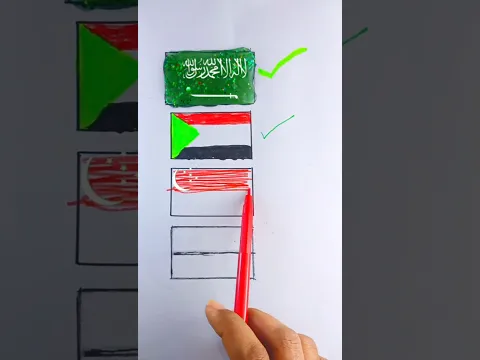 رسمت أعلام الدول العربية كلها💪😁منى بتلون الاعلام😍صوتولنا اول كومنت #رسم #palestine #iraq#indonesia