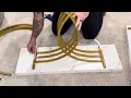 Amazon Furniture Build Unboxing Assembling the Tribedesigns Gold Modern Console Table