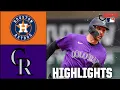 Houston Astros vs Colorado Rockies Full Game Highlights ESPN MLB