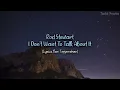 I Don't Want To Talk About It - Rod Stewart (Lyrics dan Terjemahan)