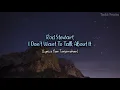 Download Lagu I Don't Want To Talk About It - Rod Stewart (Lyrics dan Terjemahan)