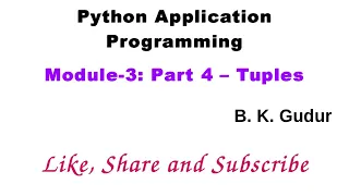 Python Application Programming Tuples