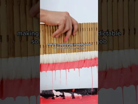Making my paintings unpredictable, so AI doesn’t steal my job