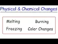 Physical and Chemical Changes