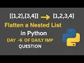 Flatten a Nested List in Python Python Logic for Beginners