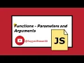 javascript tutorial for beginners function parameters and arguments in JS JavaScript