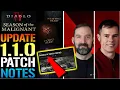 Diablo 4 Update 1 1 0 FULL Patch Notes OMG NERFS BUFFS Everything Is Changed Patch Notes