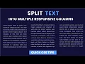 Split Text Into Multiple Responsive Columns With CSS
