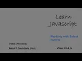 Learn Javascript Working with Select Control - Change selection