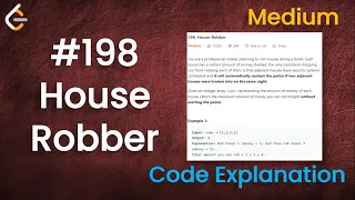 House Robber Live Coding with Explanation Leetcode - 198