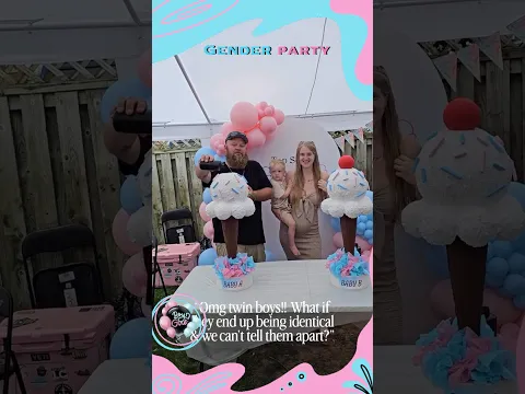 💙❤️ Beautiful Decoration for Twins Gender Reveal ❤️💙 #genderreveal #babyshower