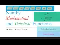 NumPy Mathematical and Statistical Functions