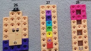 Building Numberblocks 21 to 30 MathLink Cubes Learning resources Numberblocks unboxing and building