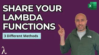 Share LAMBDA Functions across Workbooks Excel LAMBDA Function Tutorial