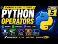 Python Operators Explained Arithmetic Comparison Logical Gen AI Course Lecture 5