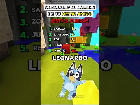 Si digo el nombre de tu Mejor Amigo, Estás Fuera! #bluey #videoviral