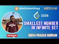 Smallest Number in Infinite Set Leetcode 2336 Live coding session