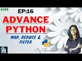 Advance python EP 16 Map reduce and filter object oriented programming python