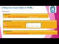 02 Inline CSS Internal CSS External CSS