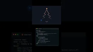 Merry christmas tree animation using HTML CSS and JavaScript
