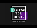 Tic Tac Toe Console Based Game 2d Arrays UET Lahore By Muhammad Tahir