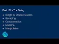 Dart 101 - The String