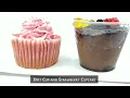 Dirt Cup and Strawberry Cupcake