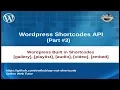 Complete Wordpress Shortcodes API Tutorial for beginners from scratch Built in Wordpress Shortcodes