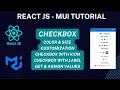 MUI Checkbox in React JS with color size customization React JS - MUI Tutorial
