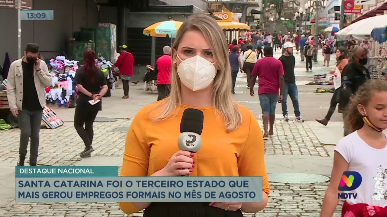 Santa Catarina foi o terceiro estado que mais gerou empregos formais no mês de agosto