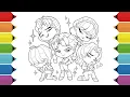 Coloring K-Pop Demon Hunters Saja Boys Cute Coloring Page