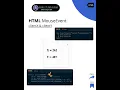 HTMl MouseEvent Properties ClientX ClientY