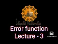 Error function lecture 3 Error function Dr Y P Yadav Integrated Mathematics