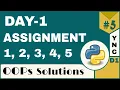 Infytq Object Oriented Programming Using Python Day 1 Assignment 1 2 3 4 5 YouthNationCoders