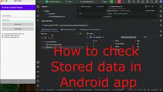 Check Stored Data in Android App Database Inspector SharedPreferences using Android Studio