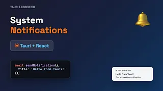 Send Desktop Notifications with Tauri React Rust Tutorial