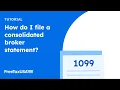 How to enter a consolidated 1099 on your tax return