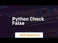 python check false