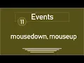 11 - jQuery Tutorial Events mousedown mouseup
