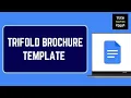 How to Create a Trifold Brochure Template in Google Docs