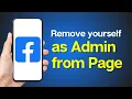 How to Remove Yourself from Facebook Page as an Admin