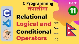 Relational Logical and Conditional Ternary Operators C Programming Tutorials in Nepali