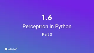 Unit 1 6 Perceptron in Python Part 3 Coding Example