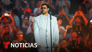 Bad Bunny habla de la crisis de Puerto Rico durante el cierre de su gira | Noticias Telemundo