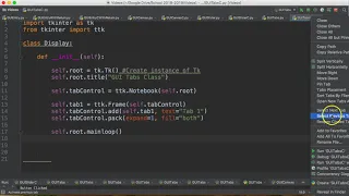 PYTHON3 TKINTER - GUI TABS CLASS